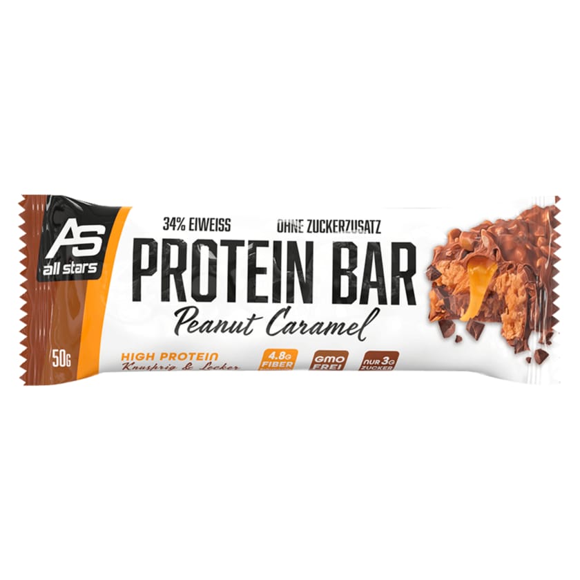 All Stars Protein Bar Peanut Caramel 50g